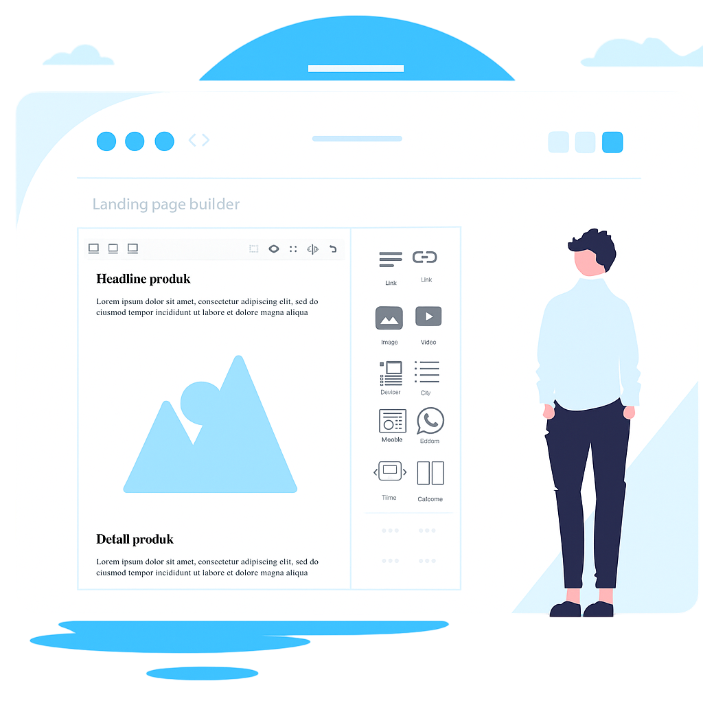 Icon Landing page builder